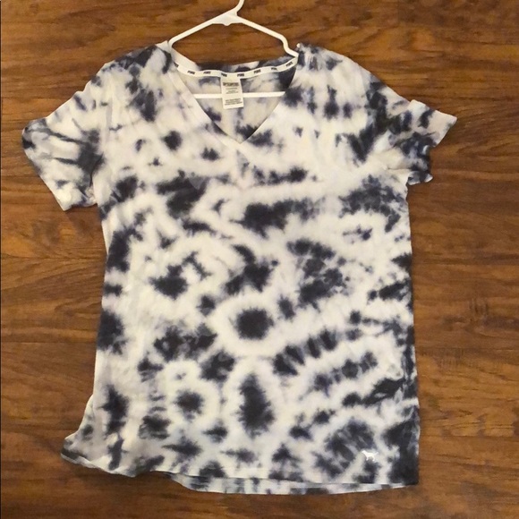 PINK Victoria's Secret Tops - PINK Victoria’s Secret tie dye v neck t shirt